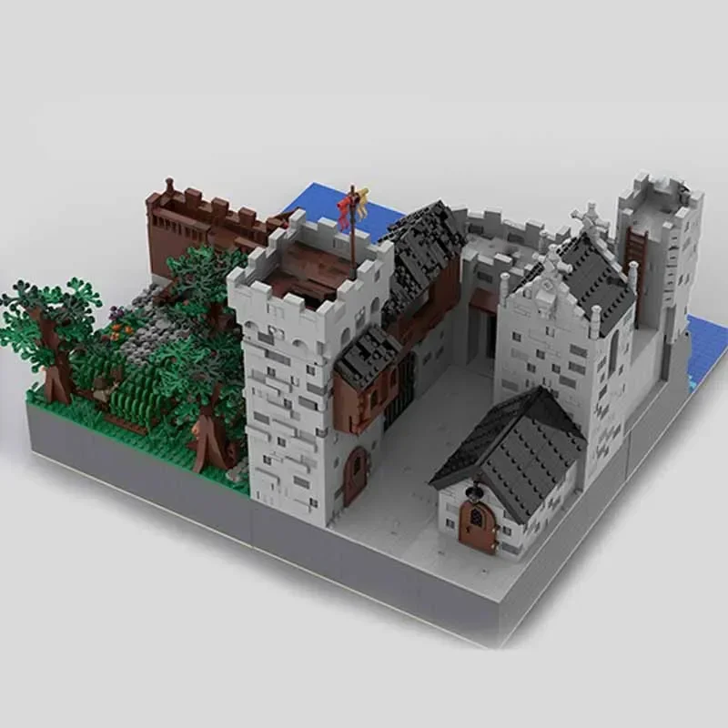 Moc blocos de construção fortaleza modelo castelo medieval tijolos técnicos diy montagem brinquedos construção para crianças presentes do feriado