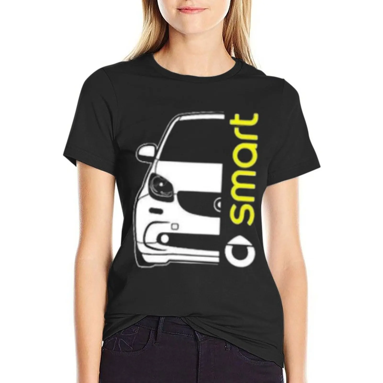 smart fortwo car Classic T-Shirt summer clothes summer top heavyweights woman t shirt