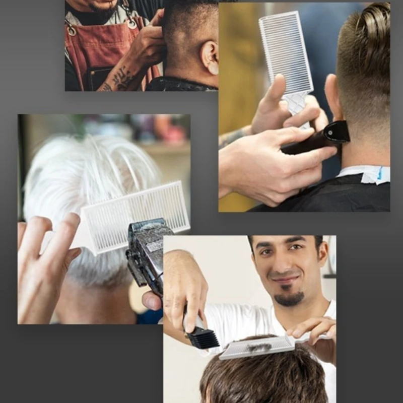 Professioneller Haarschneidekamm, Öl-Kopf-Push-Cut-Kamm, Nivellierender Friseurscheren-Positionierungskamm für Herren-Styling-Werkzeug – Detail 4