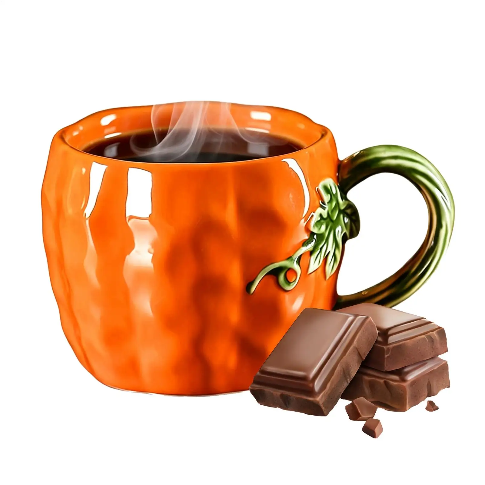 380ml Pumpkin Ceramic Mug Halloween Coffee Cup Autumn Decoration With Handle For Milk Water Juice Latte Tea Beer Christmas