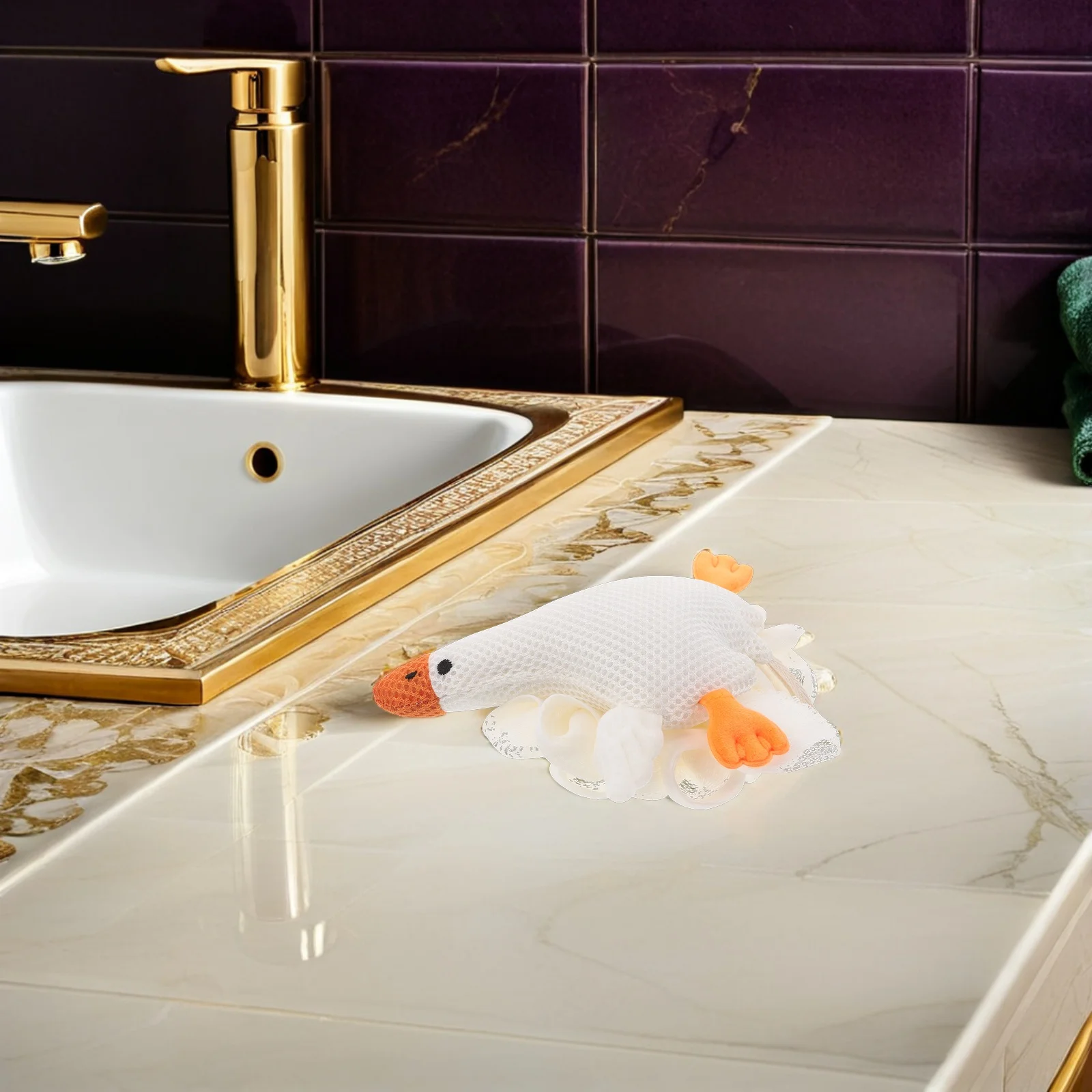 الأطفال كرة استحمام أوزة شكل لينة اللوف الإسفنج للطفل طفل لطيف التطهير دش شبكة الاطفال حمام الإسفنج الوليد الجسم