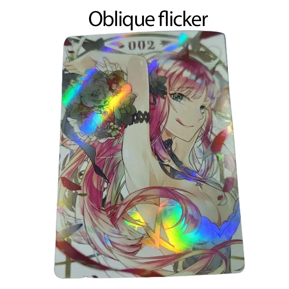 DIY Darling in the Franxx Anime Peripheral Collection Card, ontariTwo Refractive Document, Flash, Oblique, Flicef, Holiday Gift, 1Pc