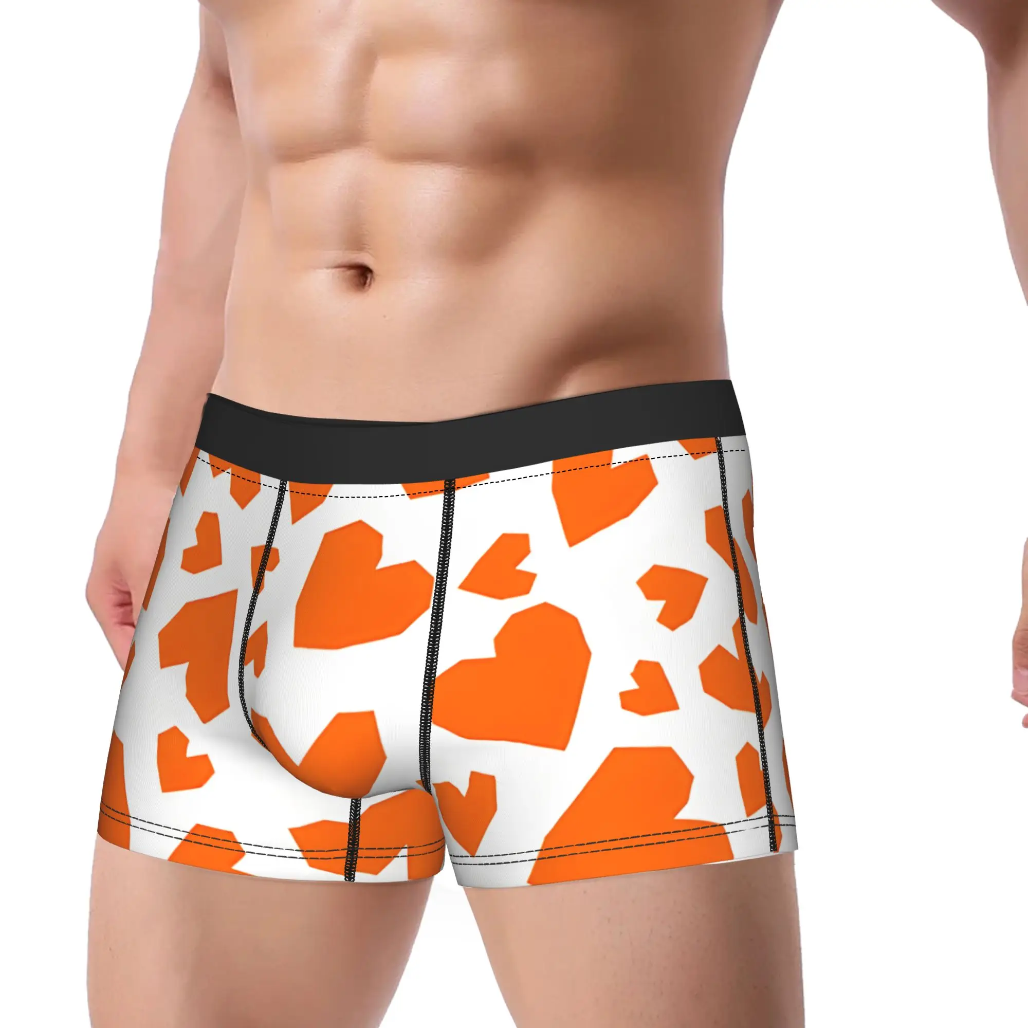 Red Heart Love Heart boyfriend Boxers Humorous Underwear  Boxer Briefs Gag Gift For Man