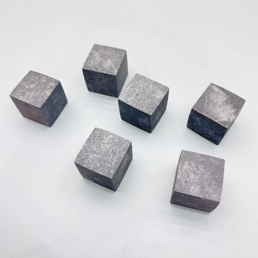 Shungite Cubes Natural Crystal Tumbled Stone Reiki Healing Energy Stones Meditation Yoga EMF Protection Black Rock Cleansing view 4