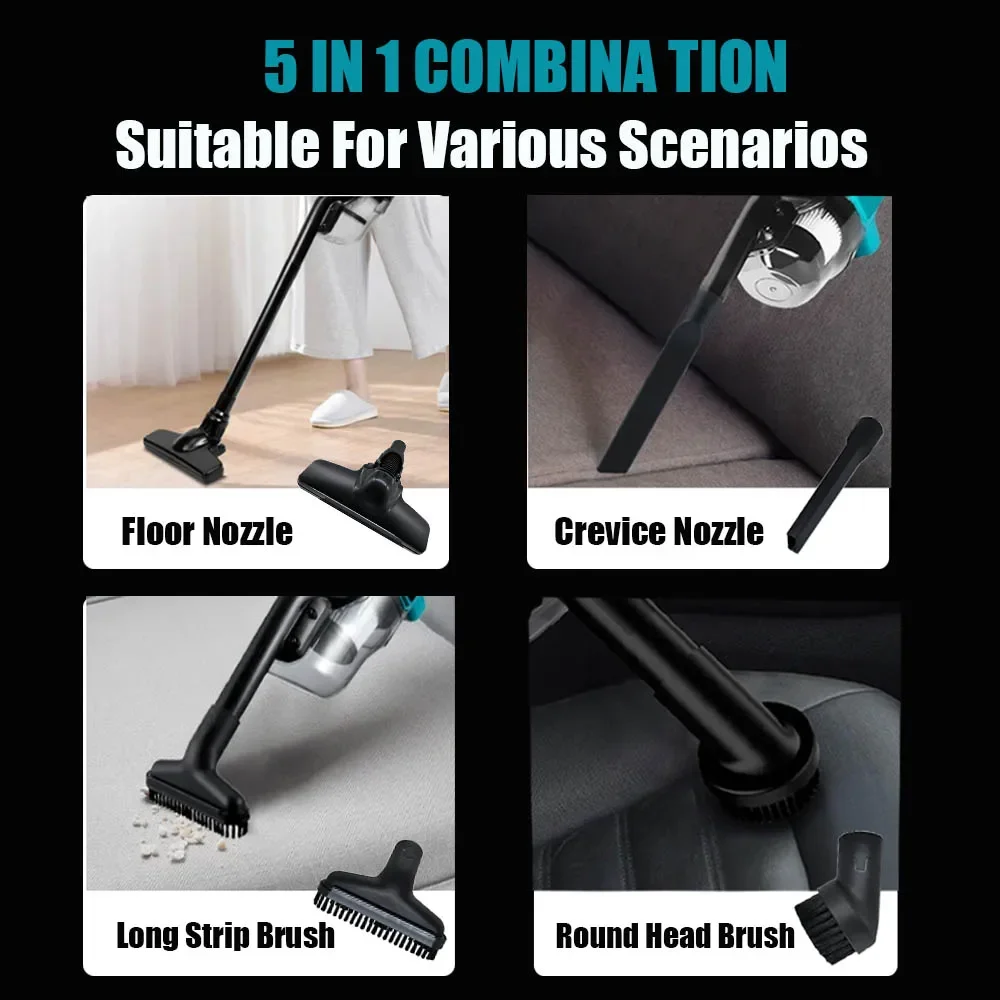 Imagem -04 - Aspirador de pó Portátil sem Fio Aspirador de pó Multifuncional Máquina de Coleta de Carpetes para Bateria Makita de 18v