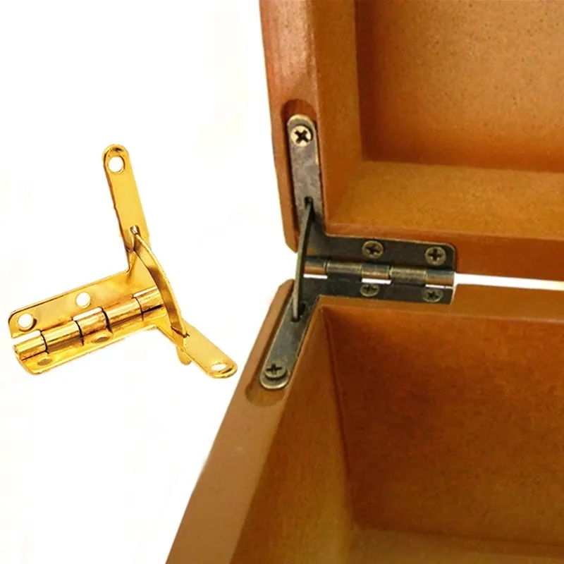 4pcs Small-sized Furniture Hinges Jewelry Box Wooden Chest Hinges Sturdy and Durable Hidden Door Hinge Furniture Hardware