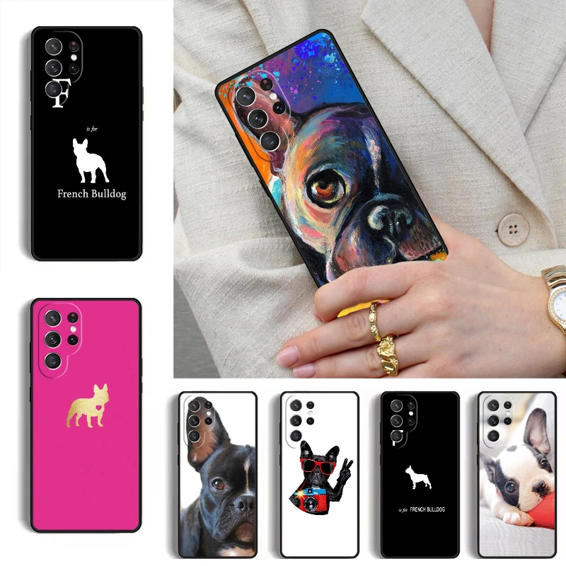 French Bulldog funny Phone Case for Samsung Galaxy S26 S25 Ultra S24 S23 S22 S21 Plus Note 10 Bumper Cover