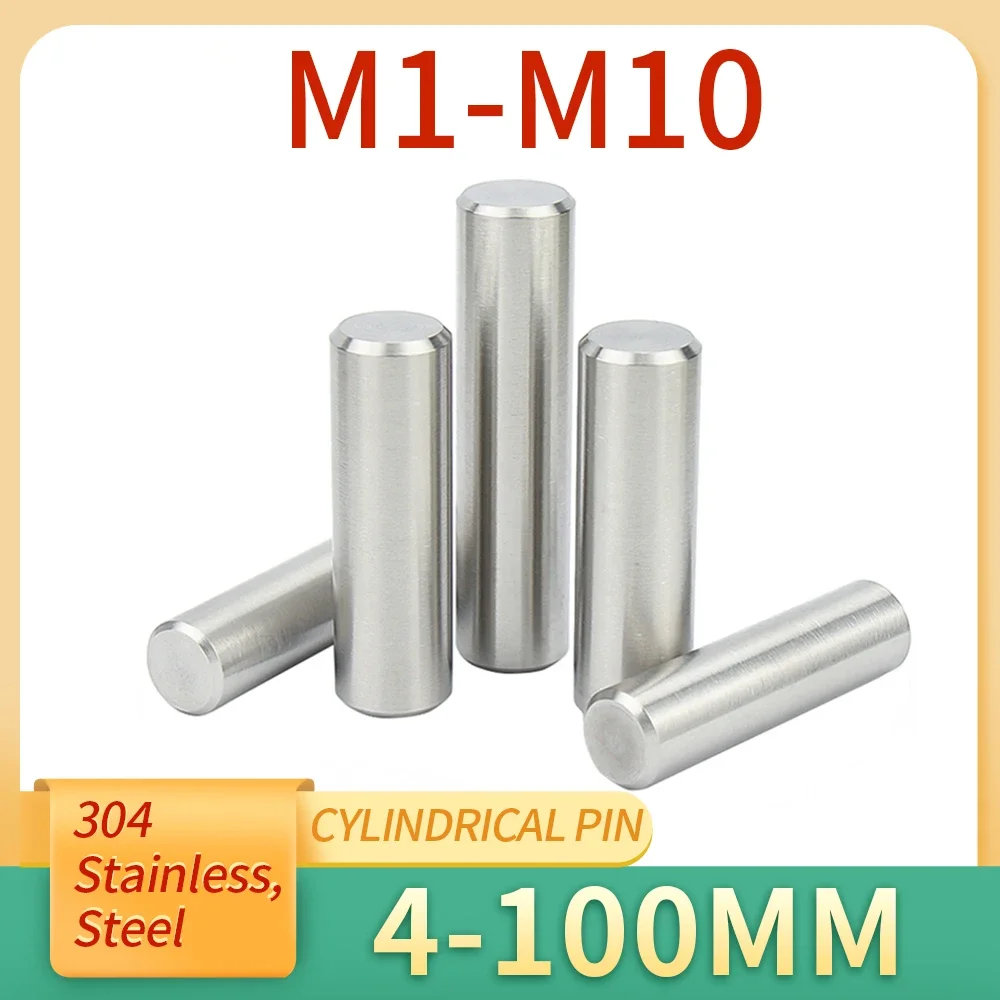 

2-50Pcs M1 M1.5 M2 M2.5 M3 M4 M5 M6 M8 M10 Cylindrical Pin Locating Dowel Fixed Shaft Solid Rod 304 Stainless Steel 4-100mm