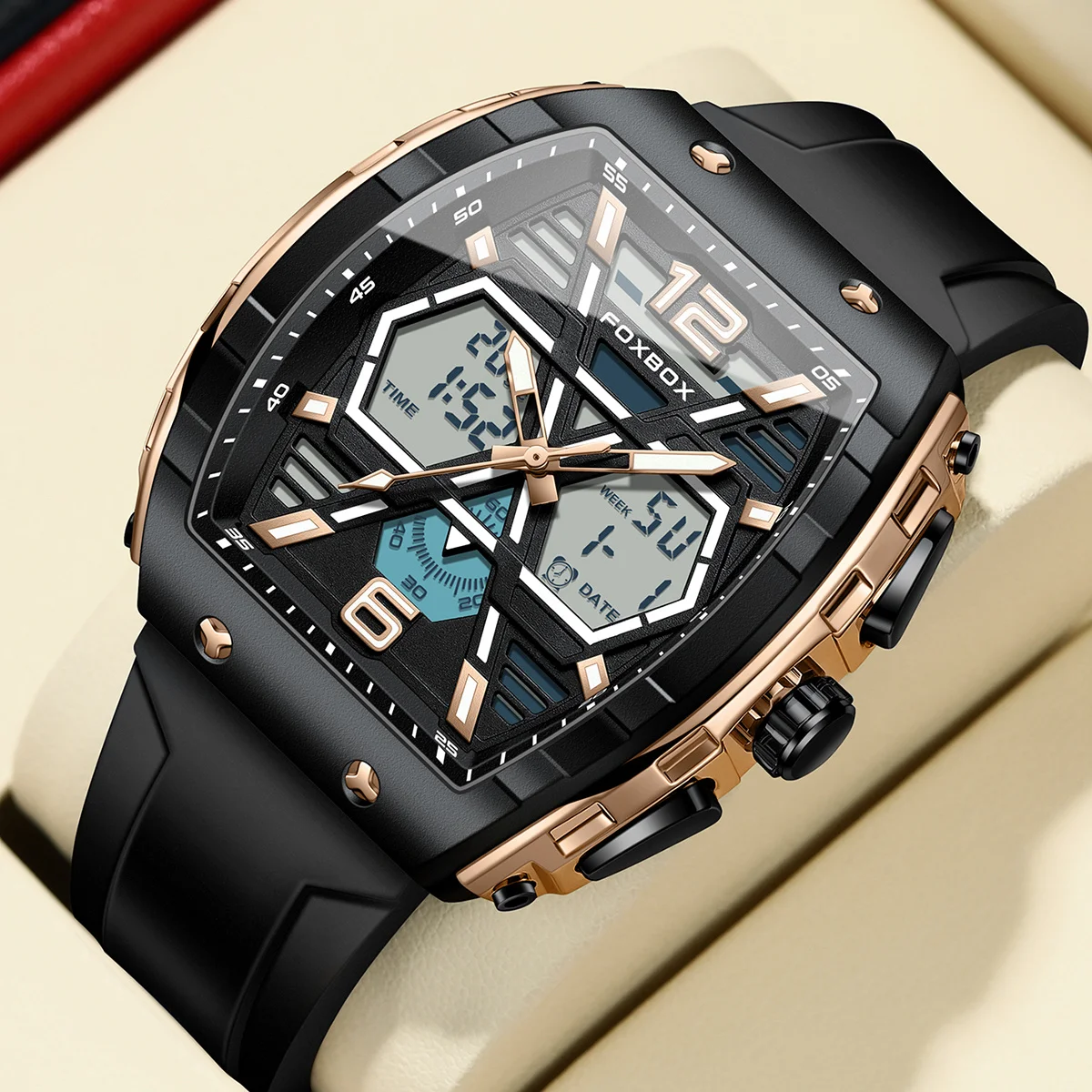 

LIGE Mens Watch Fashion Business Military Sport Quartz Watches Waterproof LED Luminous Dual Display Man Watch Relogio Masculino