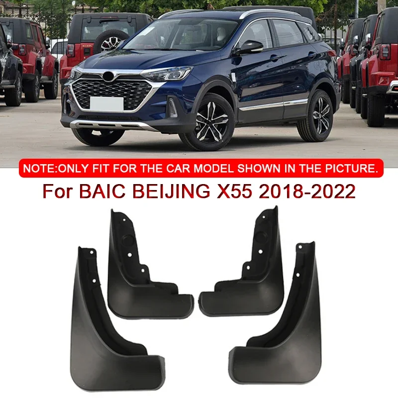 

Для BAIC BEIJING X55 2018-2022 ABS Стайлинг автомобиля брызговики брызговики переднее и заднее крыло автоаксессуары