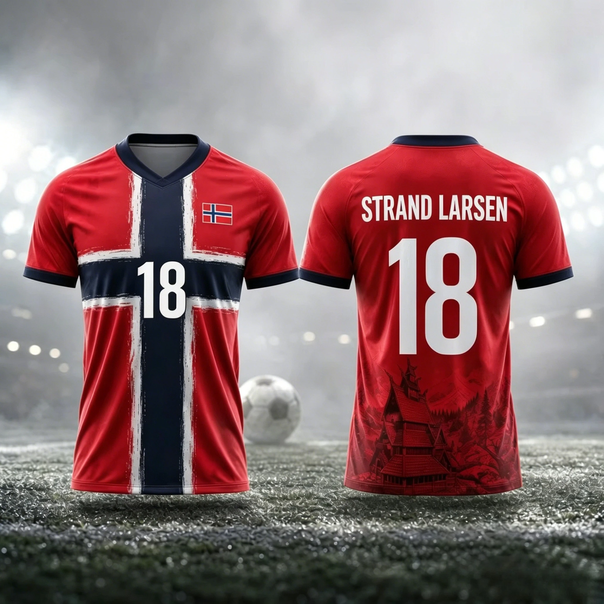 2026 Sommer Neues Norwegen Fußballtrikot Herren Damen Fußballshirt Trainingsoberteil Sommer Sport T-Shirt Mode Freizeitoberteil für Eltern-Kind