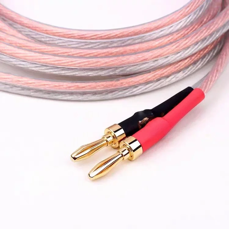 5N High Purity Copper Audiophile HIFI Speaker Cable, Main & Subwoofer Surround Sound Amplifier Audio Wire for Computer Speakers