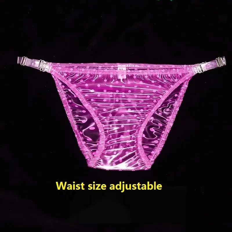 Slip Trasparenti in PVC con Stampa a Stella, Pantaloncini Chic per Spettacoli dal Vivo, Danza, DJ, Club, Costumi Sexy, Amanti del PVC ABDL