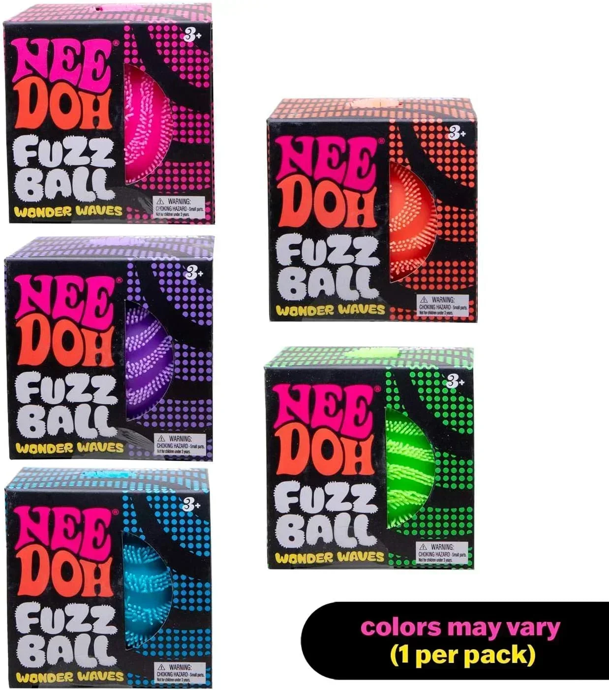 NeeDoh Fuzz Ball – Stressabbau-Spielzeug, Deko-Objekt für den Schreibtisch, weicher, dehnbarer Ball – ein lustiges Geschenk für Erwachsene und Kinder, um Stress und Angst abzubauen. – Detail 6