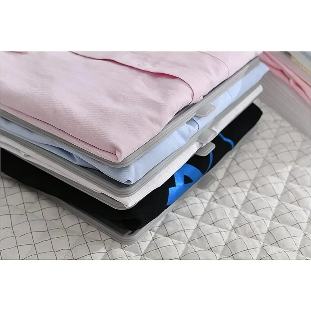 2025 organizador de camisa 1pc t camisa pasta placa roupas preguiçoso dobrável placa divisores empilhável t camisa organizador guarda-roupa armazenamento