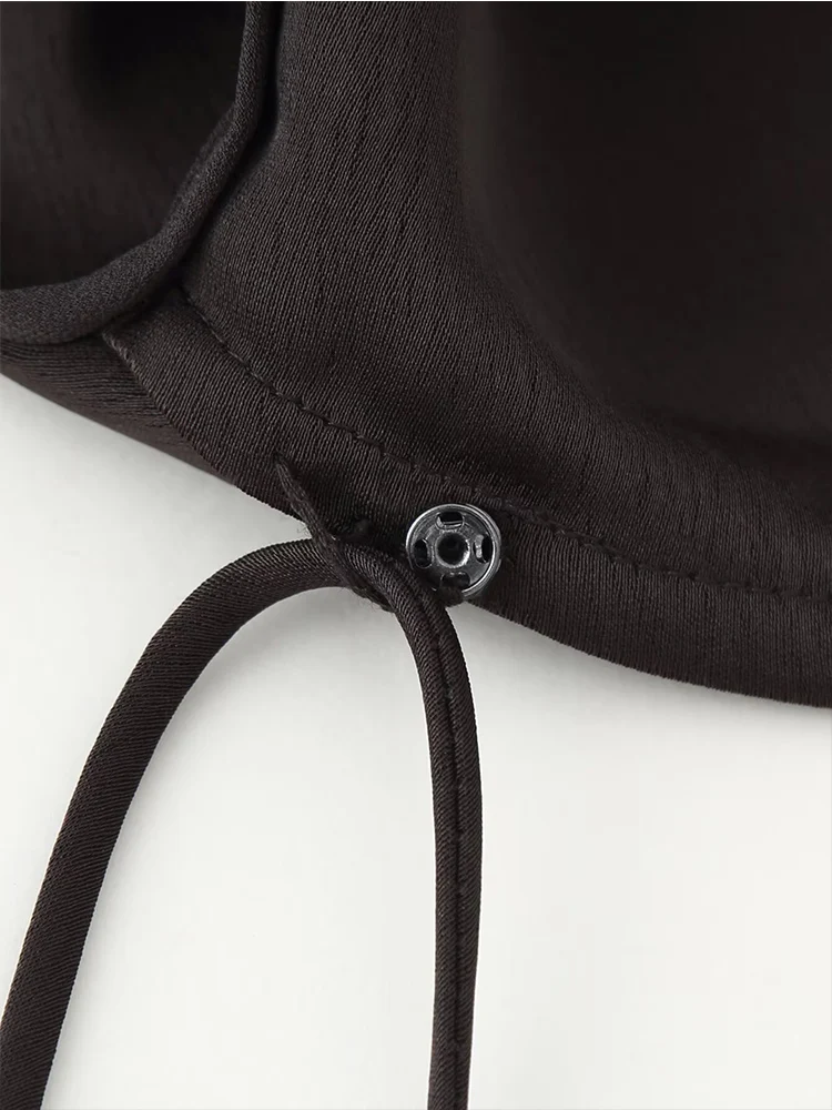 فستان نسائي TFMLN غير متماثل فستان أنيق من الدانتيل ميدي بأكمام قصيرة أنيق للحفلات بحاشية غير منتظمة فساتين مثيرة للشارع الصلبة #6