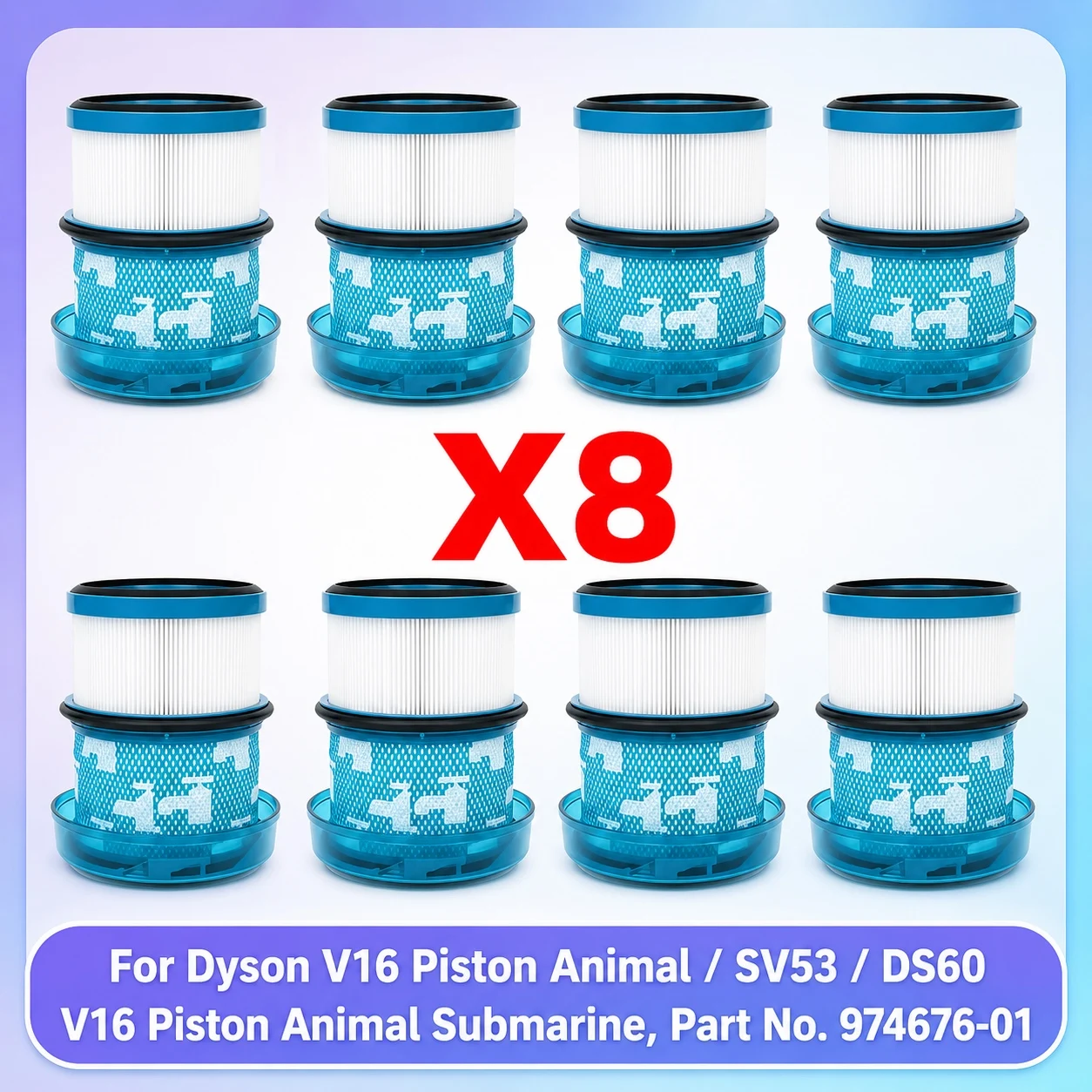 Compatible con Dyson V16 Piston Animal / Dyson V16 Piston Animal Submarine SV53 / DS60 974676-01  Piezas de aspiradora Filtro HEPA Accesorios