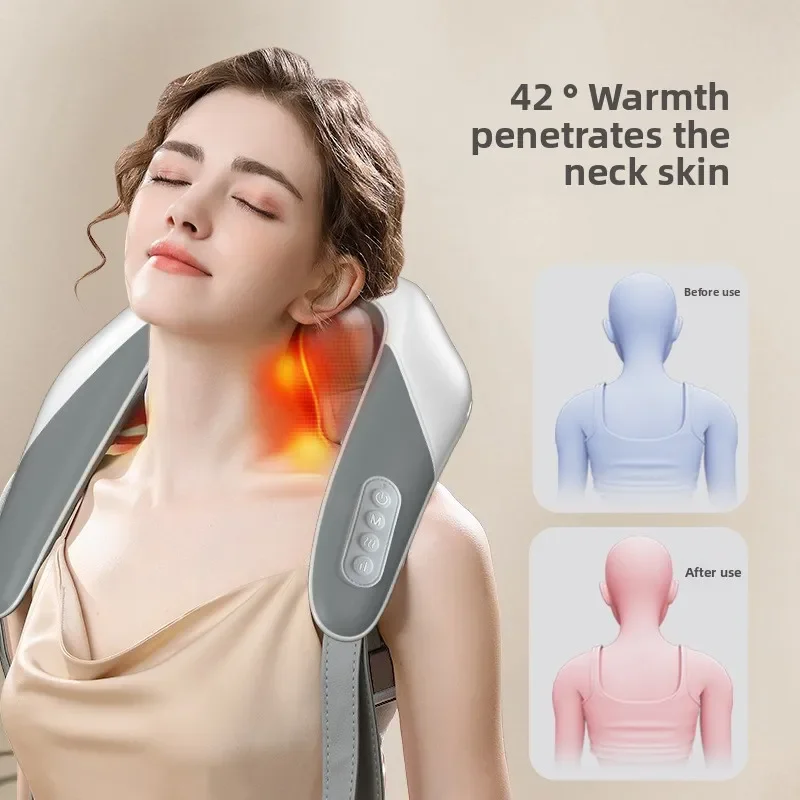 

2025 Shoulder and Neck Smart Cervical Massager Neck Trapezius Kneading Hot Compress Massager Shawl