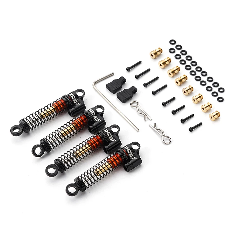 

RCGOFOLLOW 48MM Shock Absorber Aluminum Threaded Damper Upgrade for 1/24 RC Car Axial SCX24 C10 JLU Gladiator Upgrade Parts