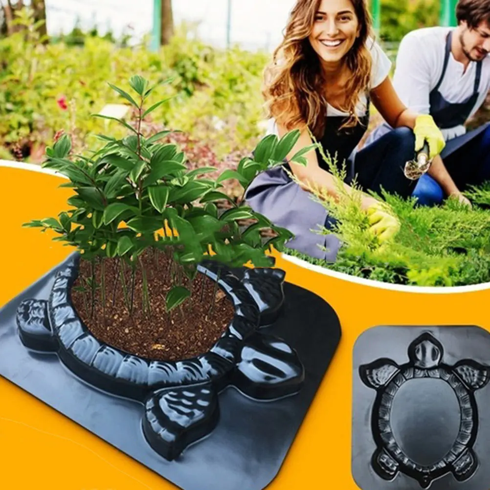 قالب أرضية بلاستيكي على شكل سلحفاة قالب رصف أسمنتي متين لتزيين حديقة الفناء والحديقة قالب حجري #6