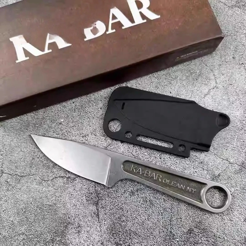 Small Straight High Hardness Outdoor Knife Popular Survival Knife Integrated Dragon Bone with K Sheath EDC Tool