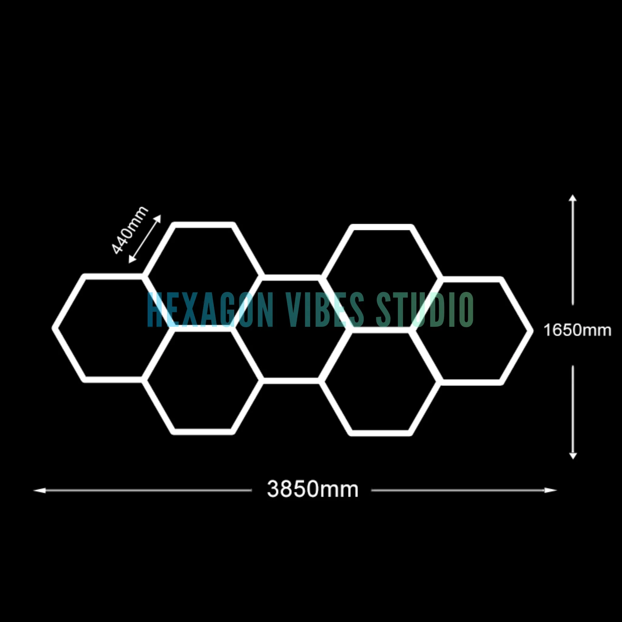 Garage Hexagon LED-licht 50000H 6500K Ultra helder voor Home Gym Kapperszaak Auto Detaillering Bar Kelder Workshop Plafondverlichting
