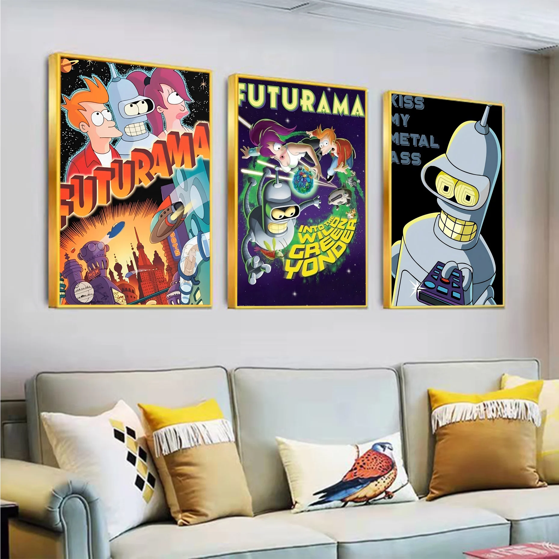 F-Futurama Art. Poster Classic Anime Poster Fancy Wall Sticker For Living Room Bar Decoration Decor Art Wall Stickers