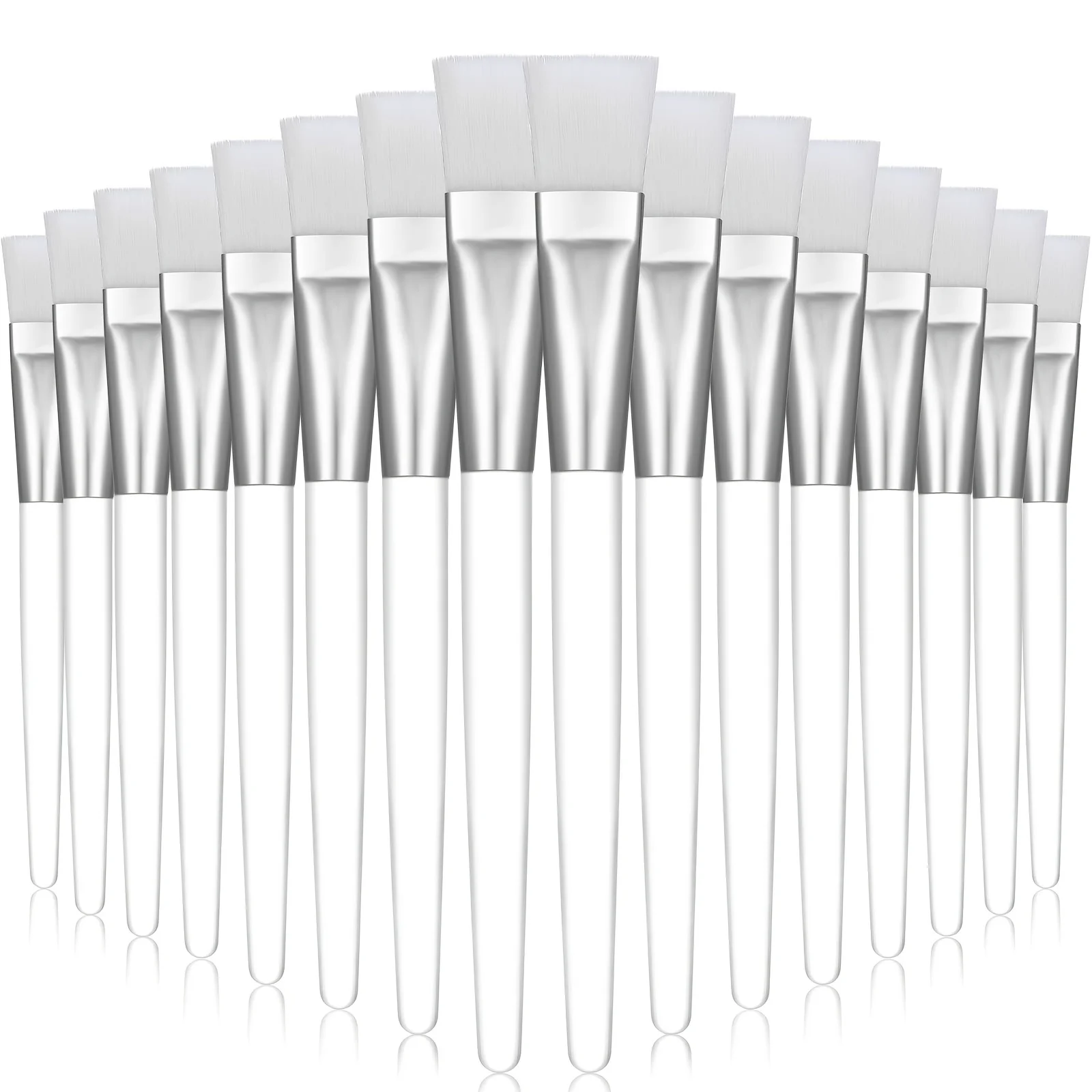 16 pinceaux pour masque facial - outils professionnels pour cosmétiques et soins de la peau, poils e