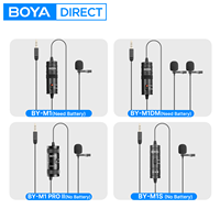 BOYA BY-M1/M1 PRO/M1DM 3.5mm TRRS Lavalier Lapel Microphone for iPhone Android PC Computer DSLR Cameras Gaming Streaming Youtube
