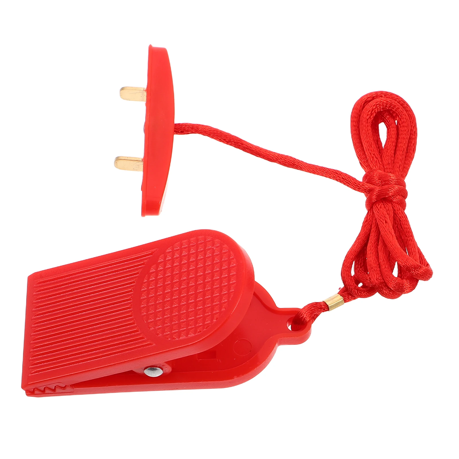

1pc Treadmill Emergency Stop Switch Red Plastic Gear Fitness Equipment Safety Accessories Dual Insert Wide Compatibility Start