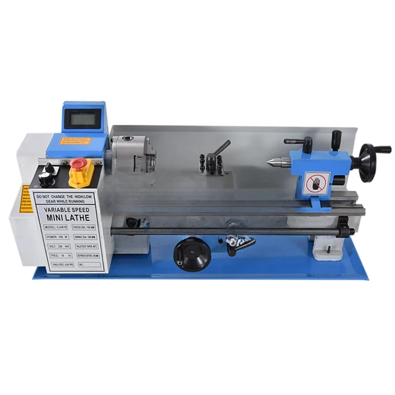 0618 110V/220V Mini Lathe Machine Benchtop Metal Lathe Tool Household DIY Small Stainless Steel  Metal Processing