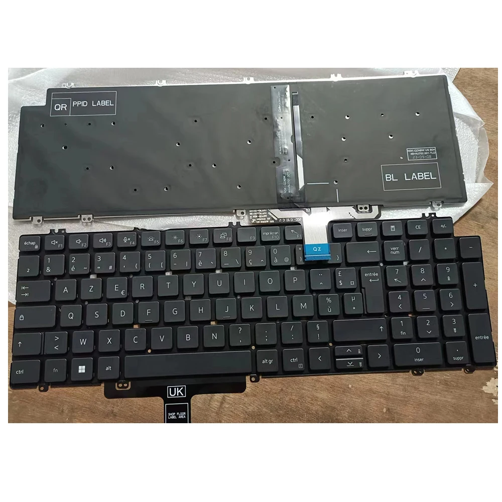 French Backlit Laptop Keyboard For DELL Latitude 5520 5521 5530 Precision 3560 3561 FR