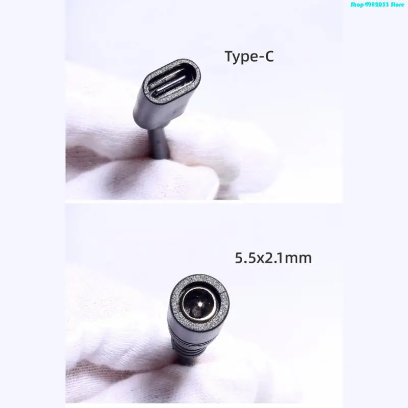 5.5x2.1mm Power Plug Waterproof Female To Type C Adapter Connector Cable 5V3A