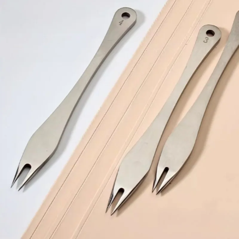 Cuchilla de corte de bordes de cuero de 2/3/4 mm de acero inoxidable con espaciado fijo, para manualidades en cuero, de corte rápido y preciso, sin ajuste