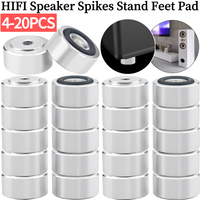 4-20Pcs HIFI Speaker Spikes Stand Feet Pad Aluminum Alloy Shock Absorbing Foot Pad Isolation Absorb Shock Amplifier Base Feet