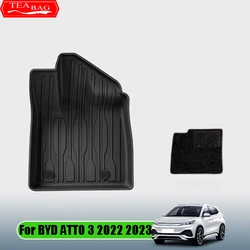 For BYD ATTO 3 2022 2023 Car Monolayer Right-hand Drive Floor Mats Special Foot Mats TPE Auto Modification Interior Accessories