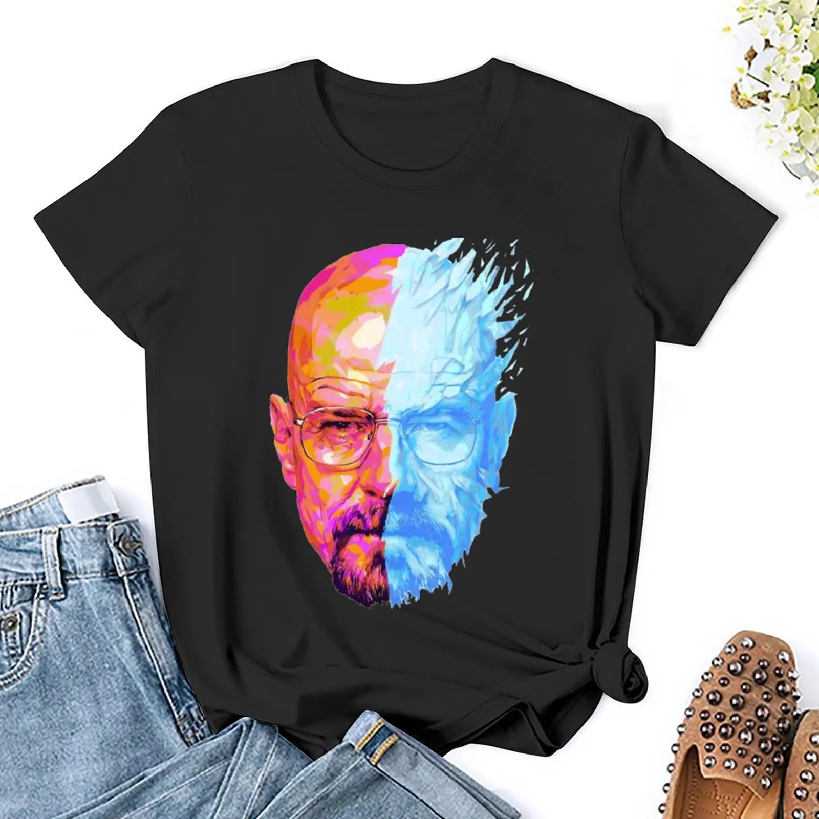 Harajuku Heisenberg Case T-shirt  Campaign Top Tee Graphic Vintage Funny Vintag Leisure