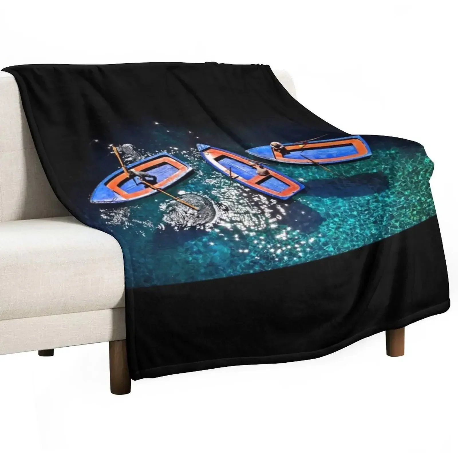 Boat chatting Throw Blanket Comforter Cute Luxury Brand Soft Beds Blankets