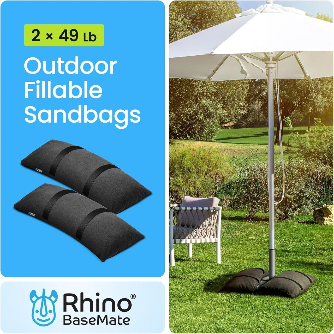 

2 Pieces Outdoor Fillable Sandbag Umbrella Base Load-bearing Fixed Sandbag Out-of-home Advertising Garden Umbrella Stand Sandbag