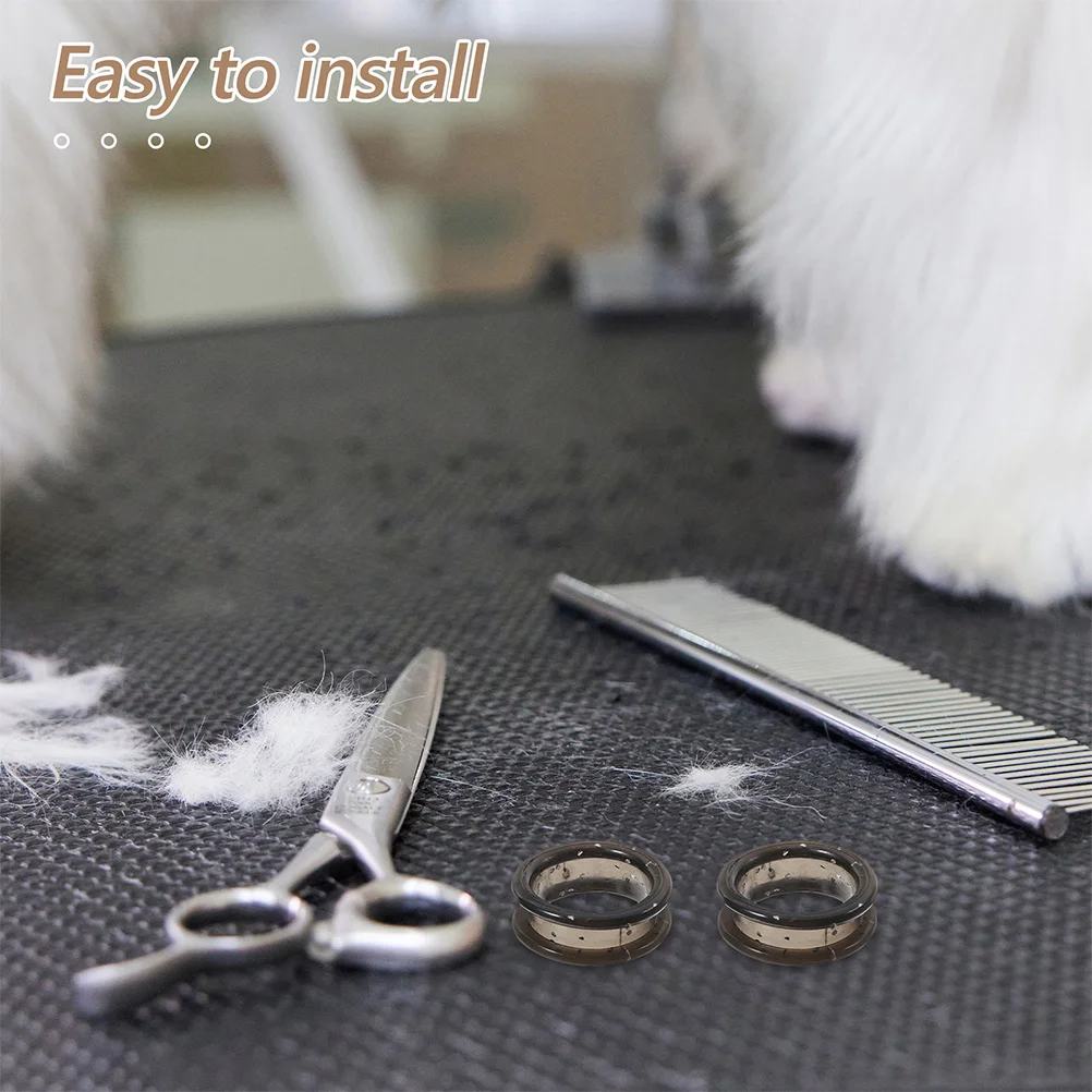 

20Pcs Hair Cutting Inserts Silicone Shear Grips for Grooming Scissor Rings Thumb Protectors Lightweight Portable for Barbers and