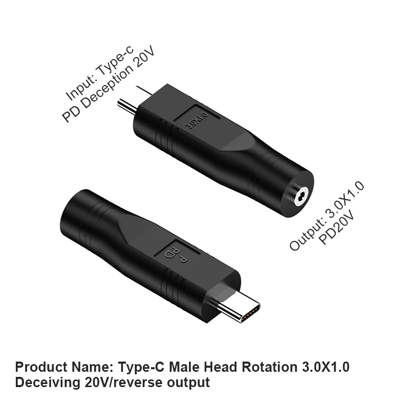 Type-C To DC PD 100w Fast Charging Adapter For Laptop For Lenovo Notebook For Power Tool Remote Control Toys Car Vacuum Cleaner