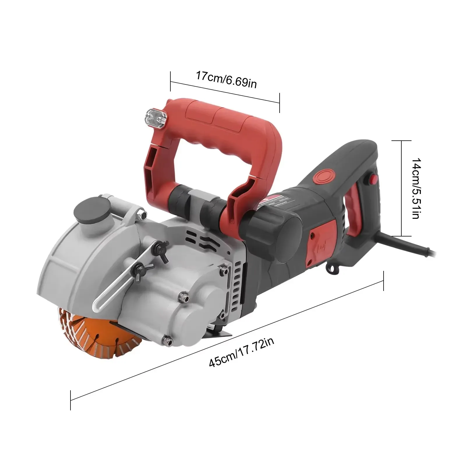 Electric Wall Chaser Groove Metal Concrete Cutting Slotting Machine 4800W 41MM