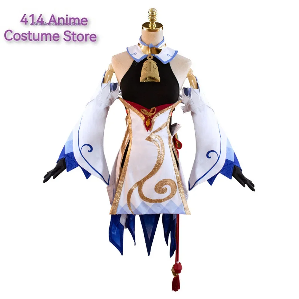 Costume de Cosplay Anime Genshin Impact Ganyu pour Femme, Robe d'Halloween