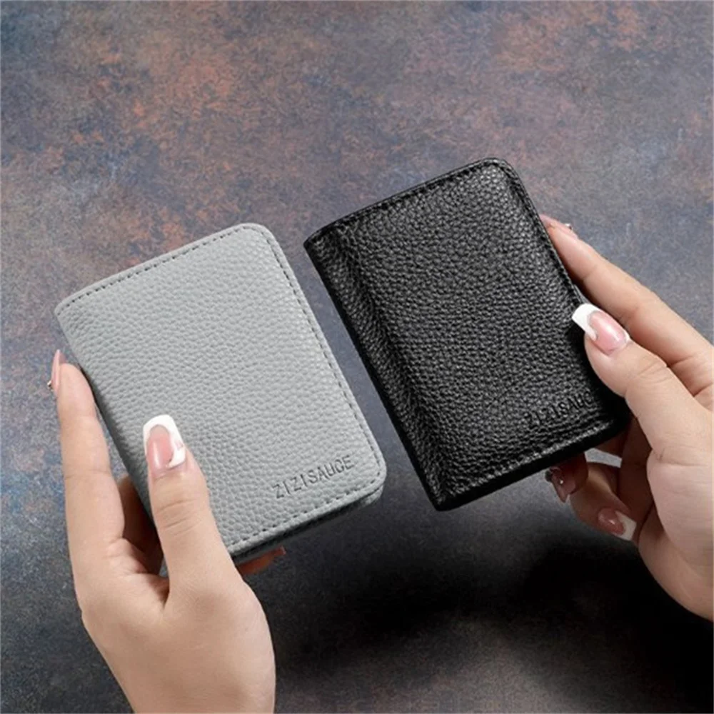 New Super Slim Soft Wallet PU Leather Mini Credit Card Wallet Purse Card Holders Men Wallet Thin Small Short Skin Wallets