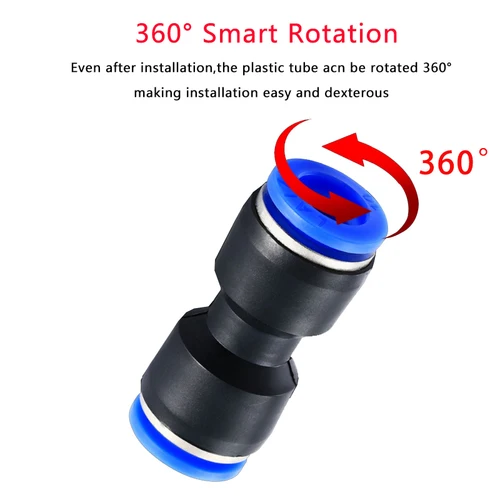 Imagen 2 del producto Accesorios neumáticos rectos de aire, tuberías de agua de plástico PU y PG, acoplamientos de liberación rápida, conector de manguera de 4-6-8-10-12-16mm