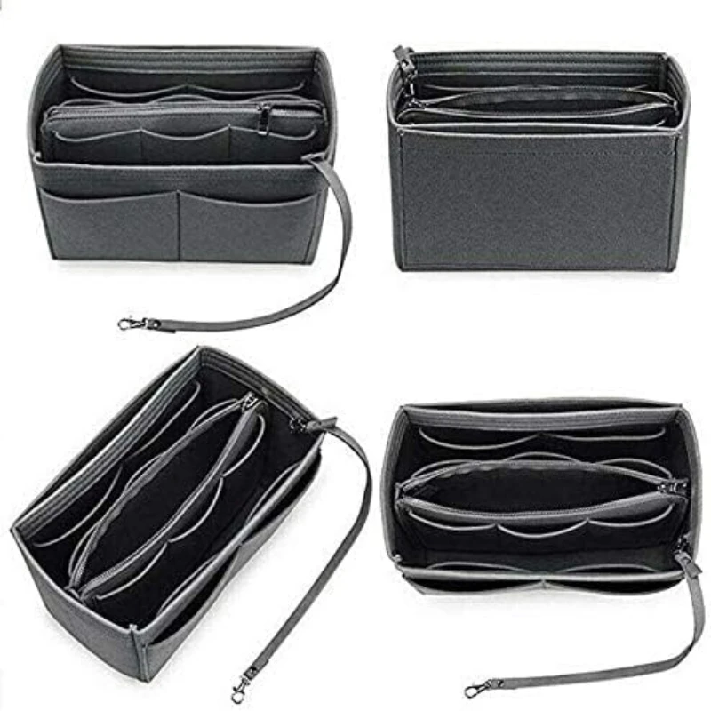 Organizer per borse con inserto in tessuto di feltro adatto per borse da donna borsa per Baguette borsa per trucco borsa interna da viaggio borse