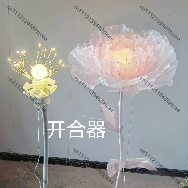 Electric Flower Opening Closing Device Luminous Artificial Flower Automatic Blossom Mechanical Decor Prop 3