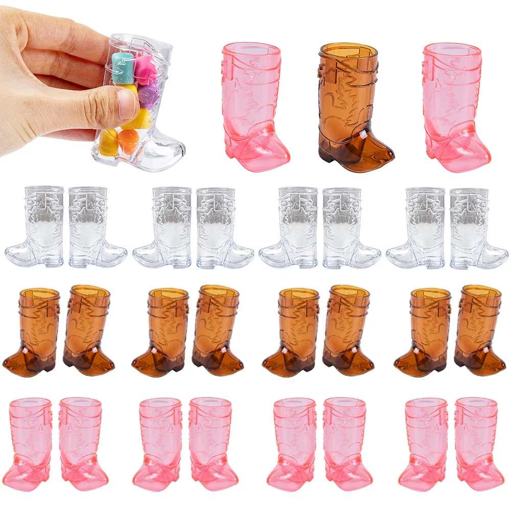 

10pcs Mini Western Cowgirl Shot Glasses Cowboy Boot Cups Bachelorette Party Carnival Party Birthday Decorations Wedding Supplies