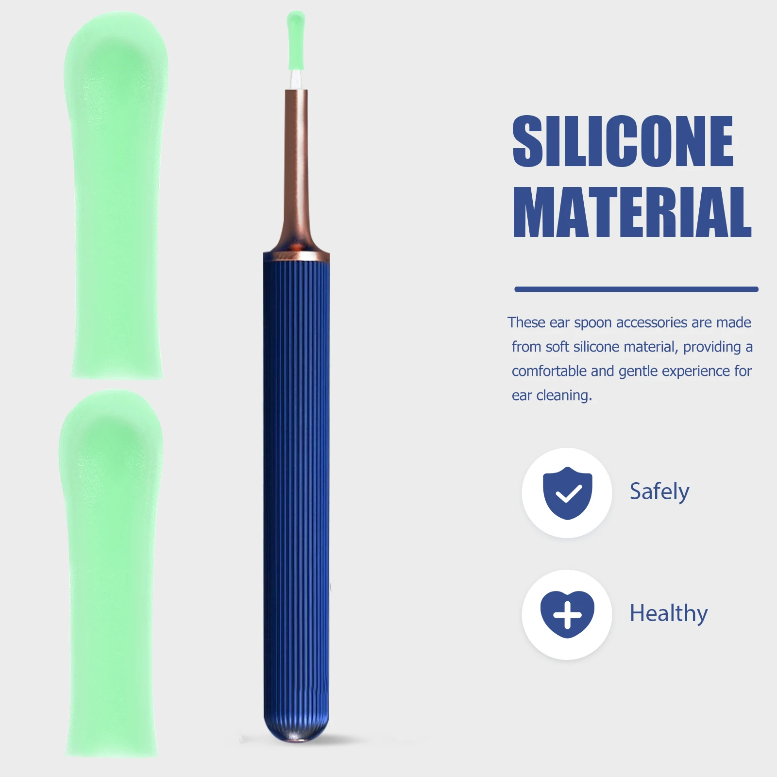 

10 шт. силиконовый чехол для ушной ложки, аксессуары для чистки, силикагель, совок, рукава