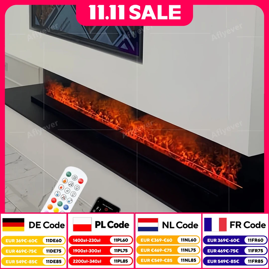 

Современный 3D распылительный камин с водяным паром, дистанционное управление, бездымный, для гостиной, спальни, домашний настенный декор, камин с искусственным пламенем